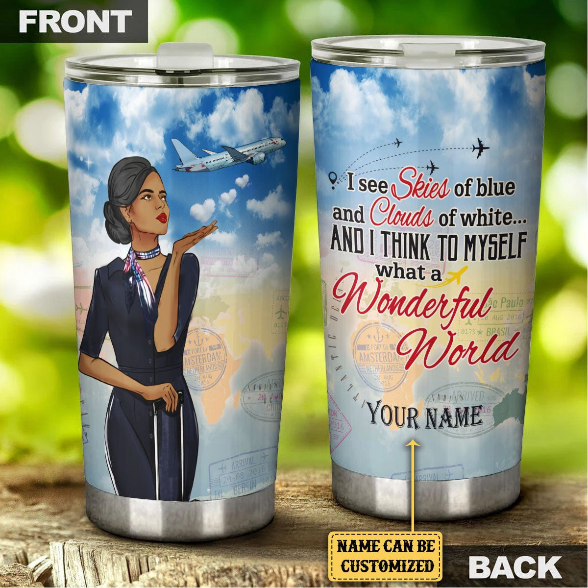Personalized And I Think To Myself What A Wonderful World Flight Attendant Tumblerwdwq eqw easdasd Personalized And I Think To Myself What A Wonderful World Flight Attendant Tumblerewq wqe wqeaadk.