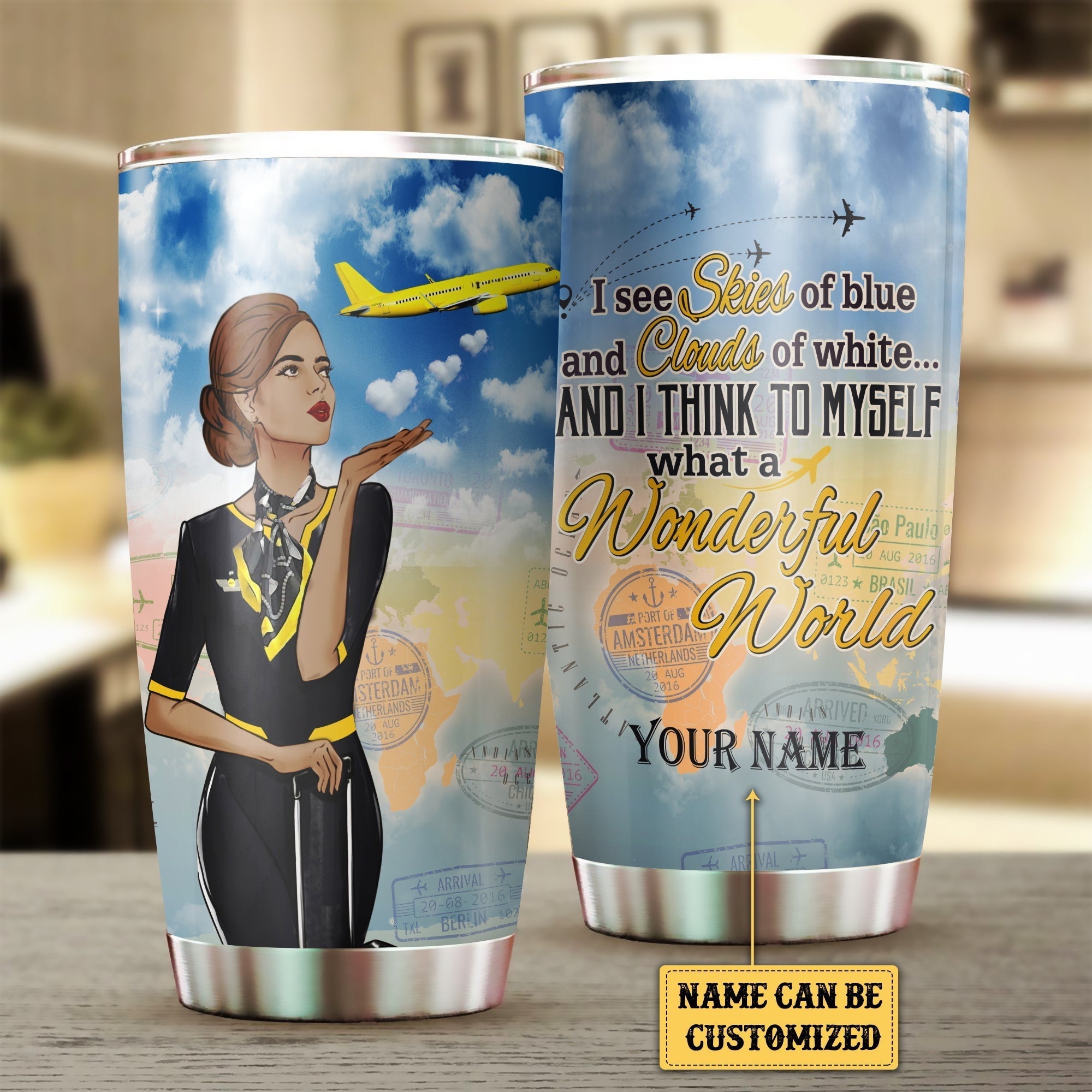 Personalized And I Think To Myself What A Wonderful World Flight Attendant Tumblerwdwq eqw easdasd Personalized And I Think To Myself What A Wonderful World Flight Attendant Tumblerewq wqe wqeaadk.