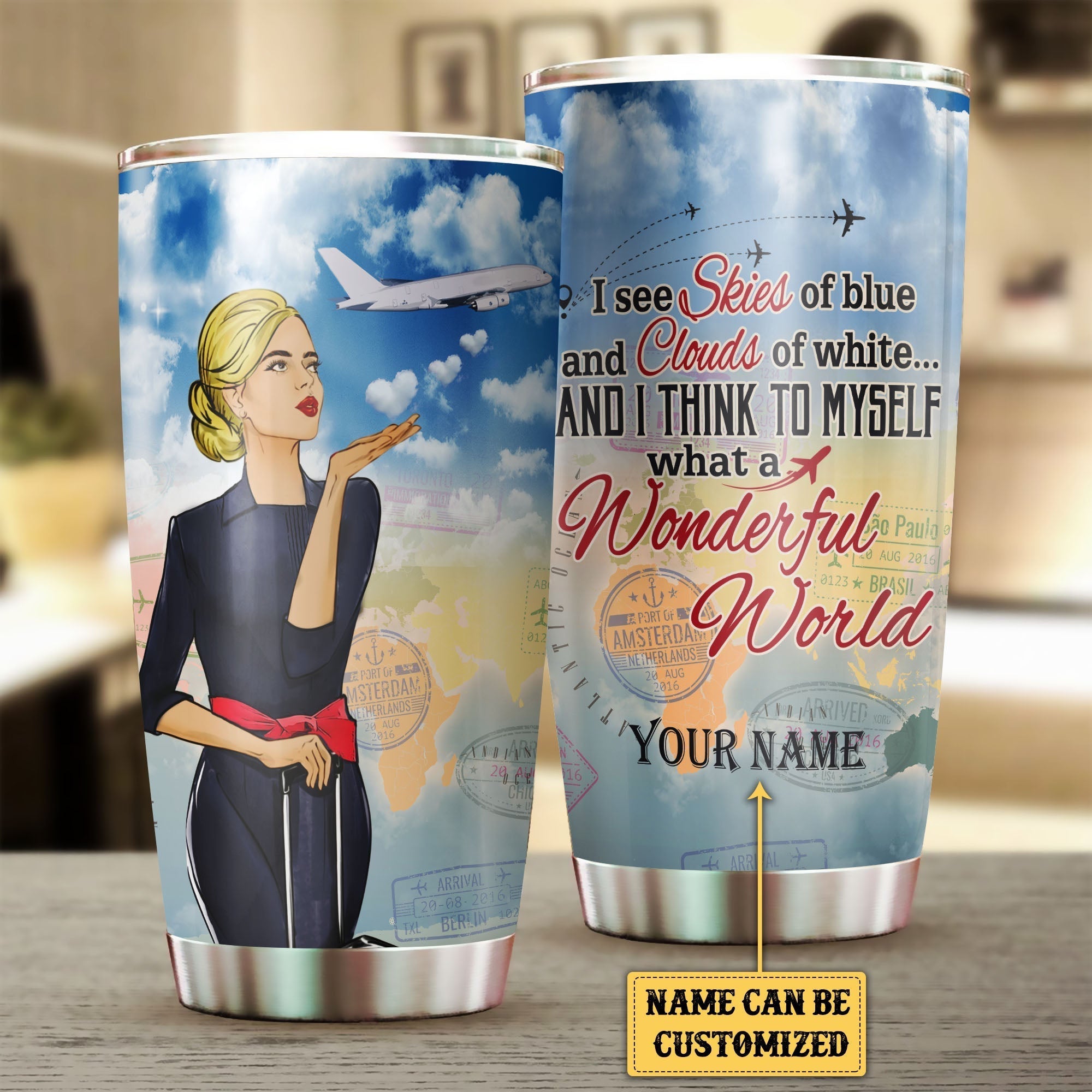 Personalized And I Think To Myself What A Wonderful World Flight Attendant Tumblerwdwq eqw easdasd Personalized And I Think To Myself What A Wonderful World Flight Attendant Tumblerewq wqe wqeaadk.