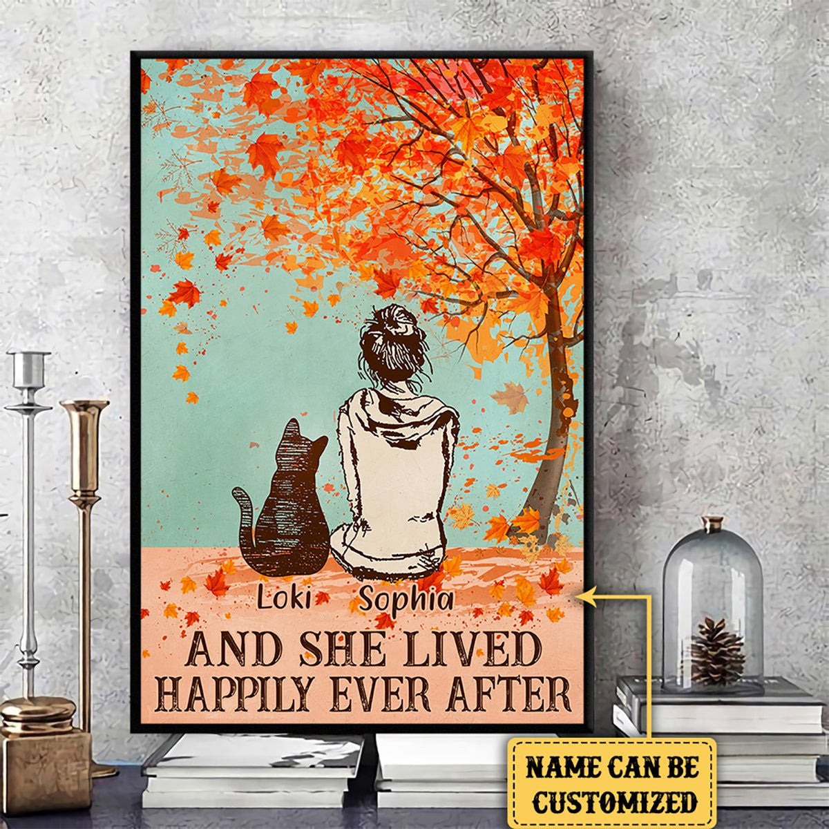 Personalized And She Lived Happily Ever After Cat Poster & Canvaswdwq eqw easdasd Personalized And She Lived Happily Ever After Cat Poster & Canvasewq wqe wqeaadk.