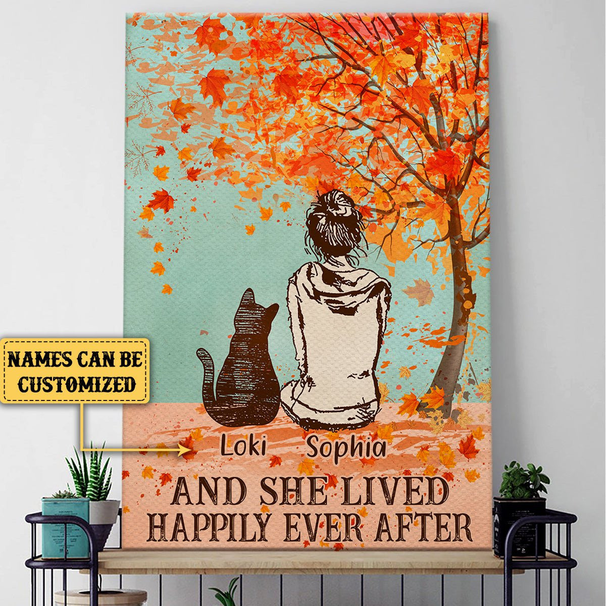 Personalized And She Lived Happily Ever After Cat Poster & Canvaswdwq eqw easdasd Personalized And She Lived Happily Ever After Cat Poster & Canvasewq wqe wqeaadk.
