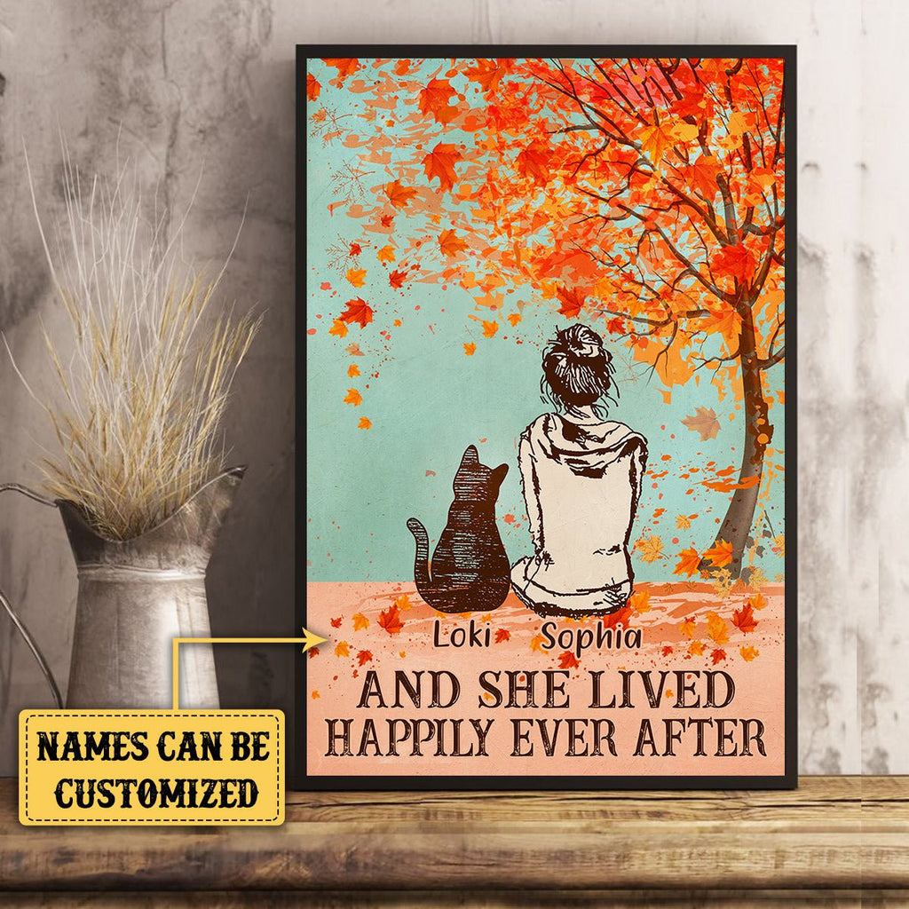 Personalized And She Lived Happily Ever After Cat Poster & Canvaswdwq eqw easdasd Personalized And She Lived Happily Ever After Cat Poster & Canvasewq wqe wqeaadk.