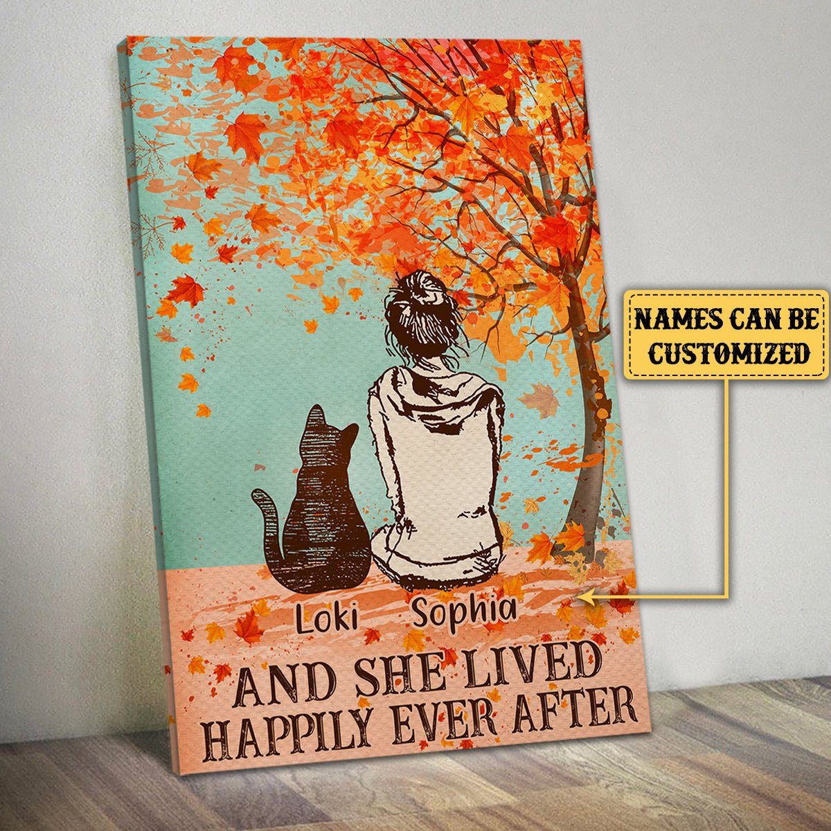 Personalized And She Lived Happily Ever After Cat Poster & Canvaswdwq eqw easdasd Personalized And She Lived Happily Ever After Cat Poster & Canvasewq wqe wqeaadk.