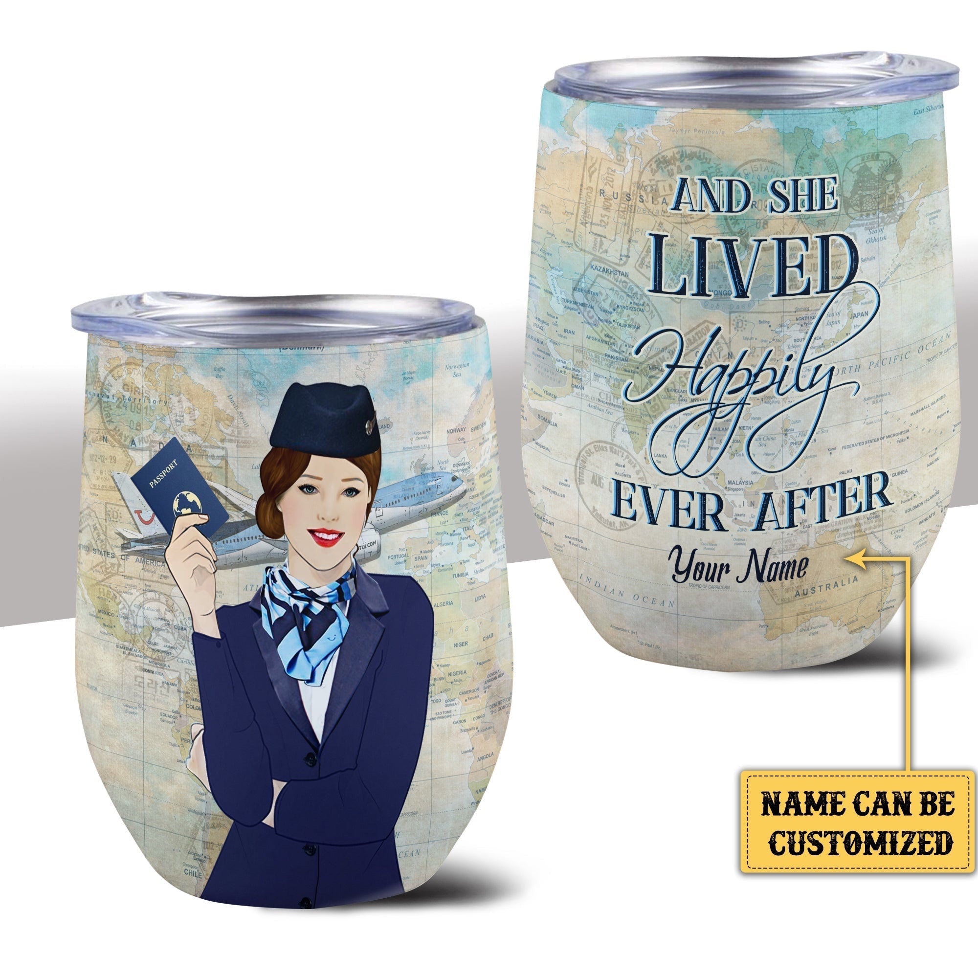 Personalized And She Lived Happily Ever After Flight Attendant Wine Tumblerwdwq eqw easdasd Personalized And She Lived Happily Ever After Flight Attendant Wine Tumblerewq wqe wqeaadk.