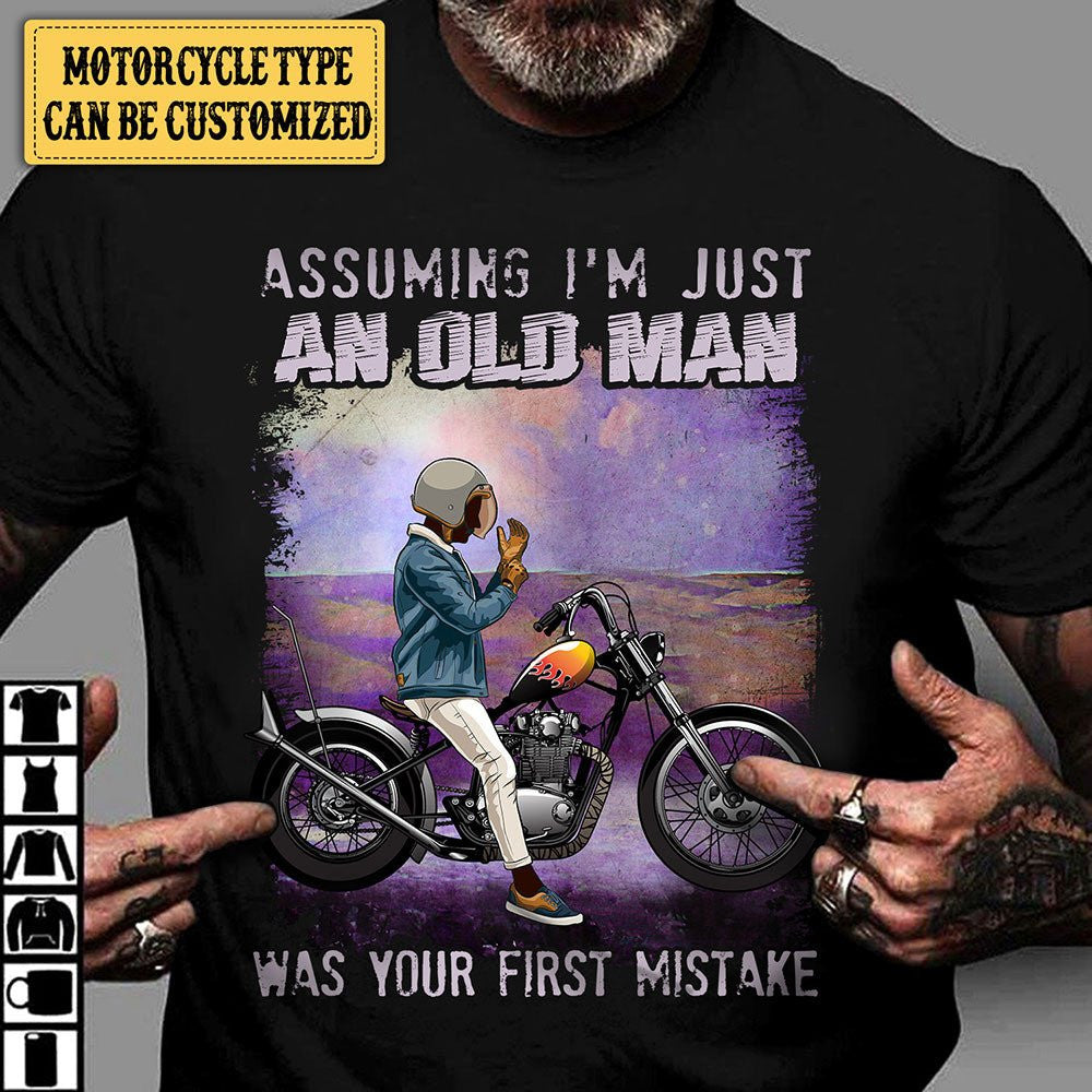 Personalized Assuming I'm Just An Old Man Was Your First Mistake Motorcycle Shirtwdwq eqw easdasd Personalized Assuming I'm Just An Old Man Was Your First Mistake Motorcycle Shirtewq wqe wqeaadk.