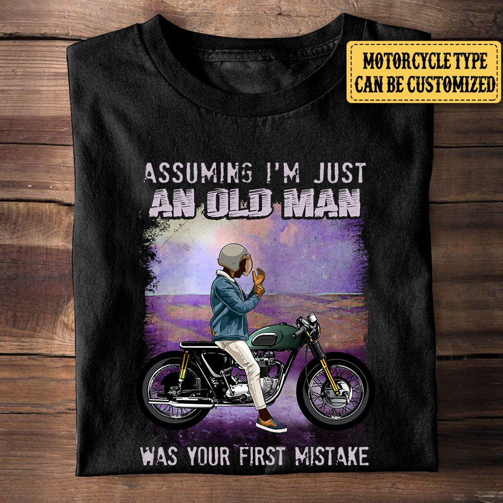 Personalized Assuming I'm Just An Old Man Was Your First Mistake Motorcycle Shirtwdwq eqw easdasd Personalized Assuming I'm Just An Old Man Was Your First Mistake Motorcycle Shirtewq wqe wqeaadk.