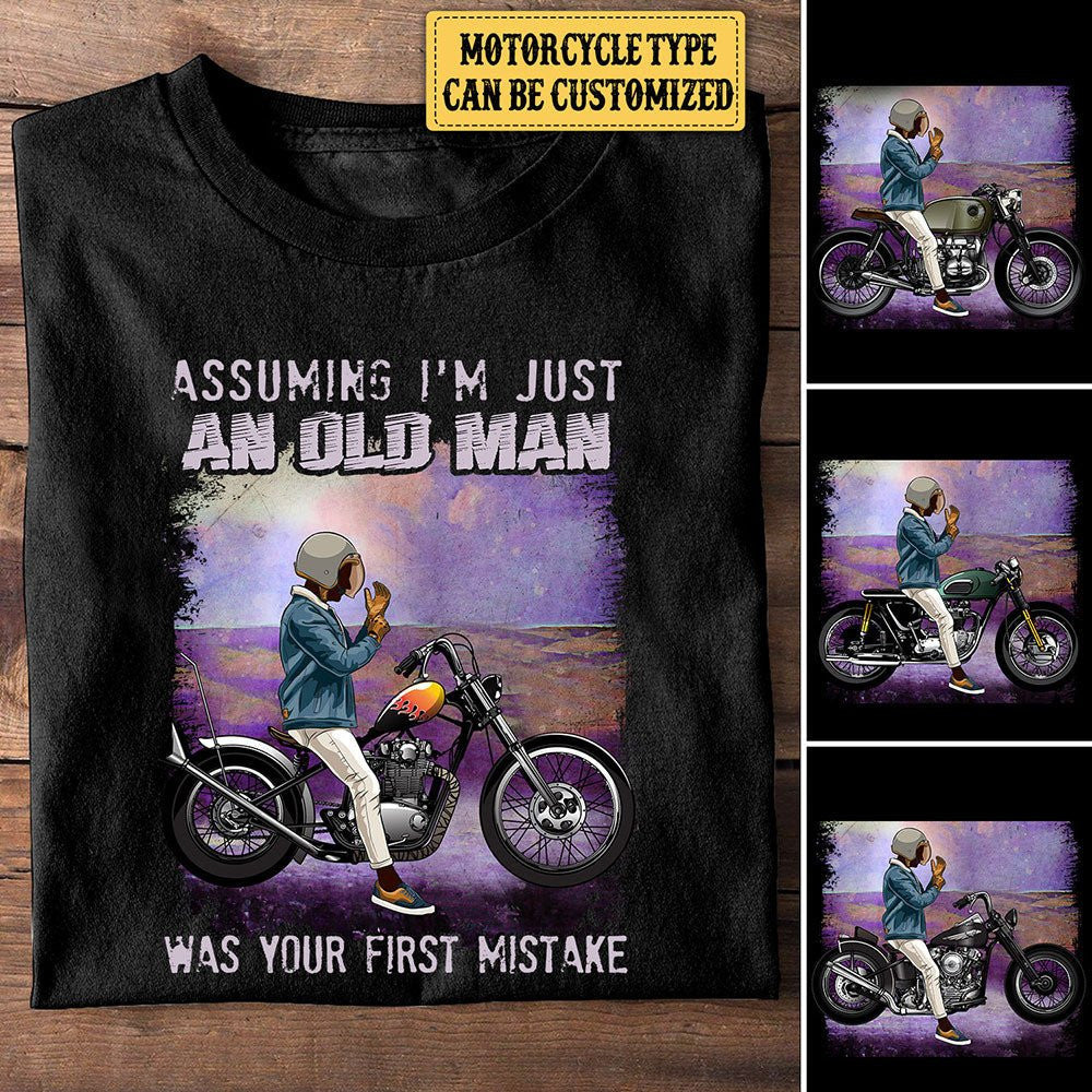 Personalized Assuming I'm Just An Old Man Was Your First Mistake Motorcycle Shirtwdwq eqw easdasd Personalized Assuming I'm Just An Old Man Was Your First Mistake Motorcycle Shirtewq wqe wqeaadk.