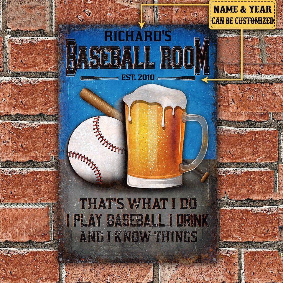 Personalized Baseball Room That's What I Do I Play Baseball I Drink And I Know Things Metal Signwdwq eqw easdasd Personalized Baseball Room That's What I Do I Play Baseball I Drink And I Know Things Metal Signewq wqe wqeaadk.