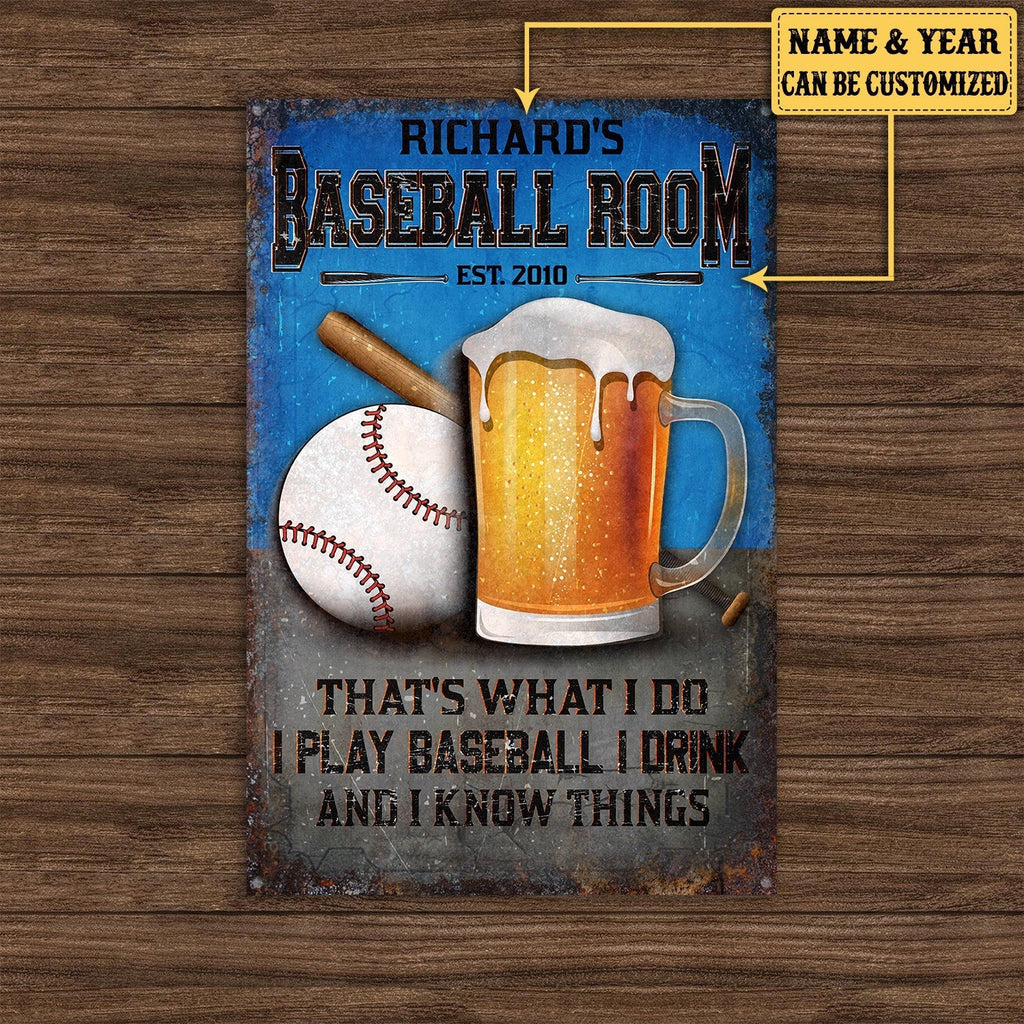 Personalized Baseball Room That's What I Do I Play Baseball I Drink And I Know Things Metal Signwdwq eqw easdasd Personalized Baseball Room That's What I Do I Play Baseball I Drink And I Know Things Metal Signewq wqe wqeaadk.