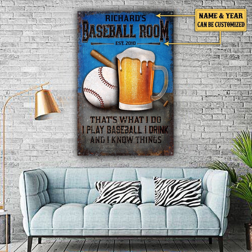 Personalized Baseball Room That's What I Do I Play Baseball I Drink And I Know Things Metal Signwdwq eqw easdasd Personalized Baseball Room That's What I Do I Play Baseball I Drink And I Know Things Metal Signewq wqe wqeaadk.