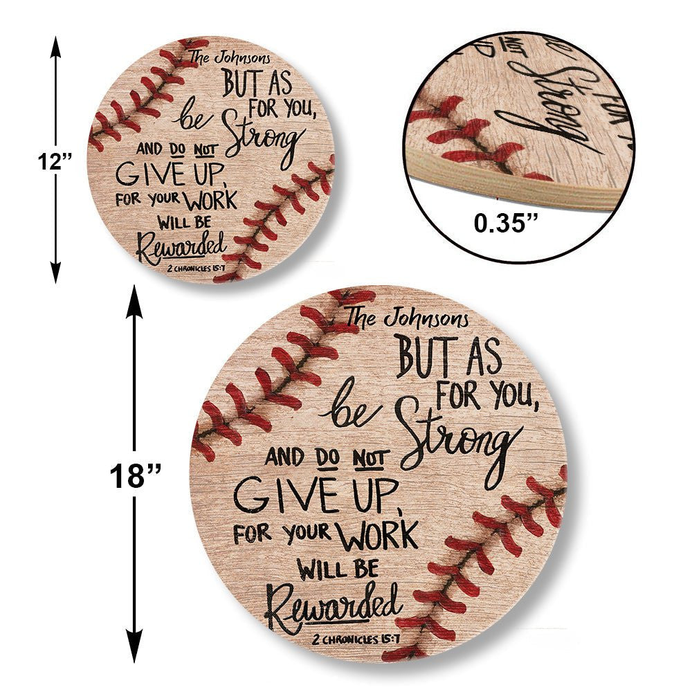 Personalized Baseball Wood Round Sign.