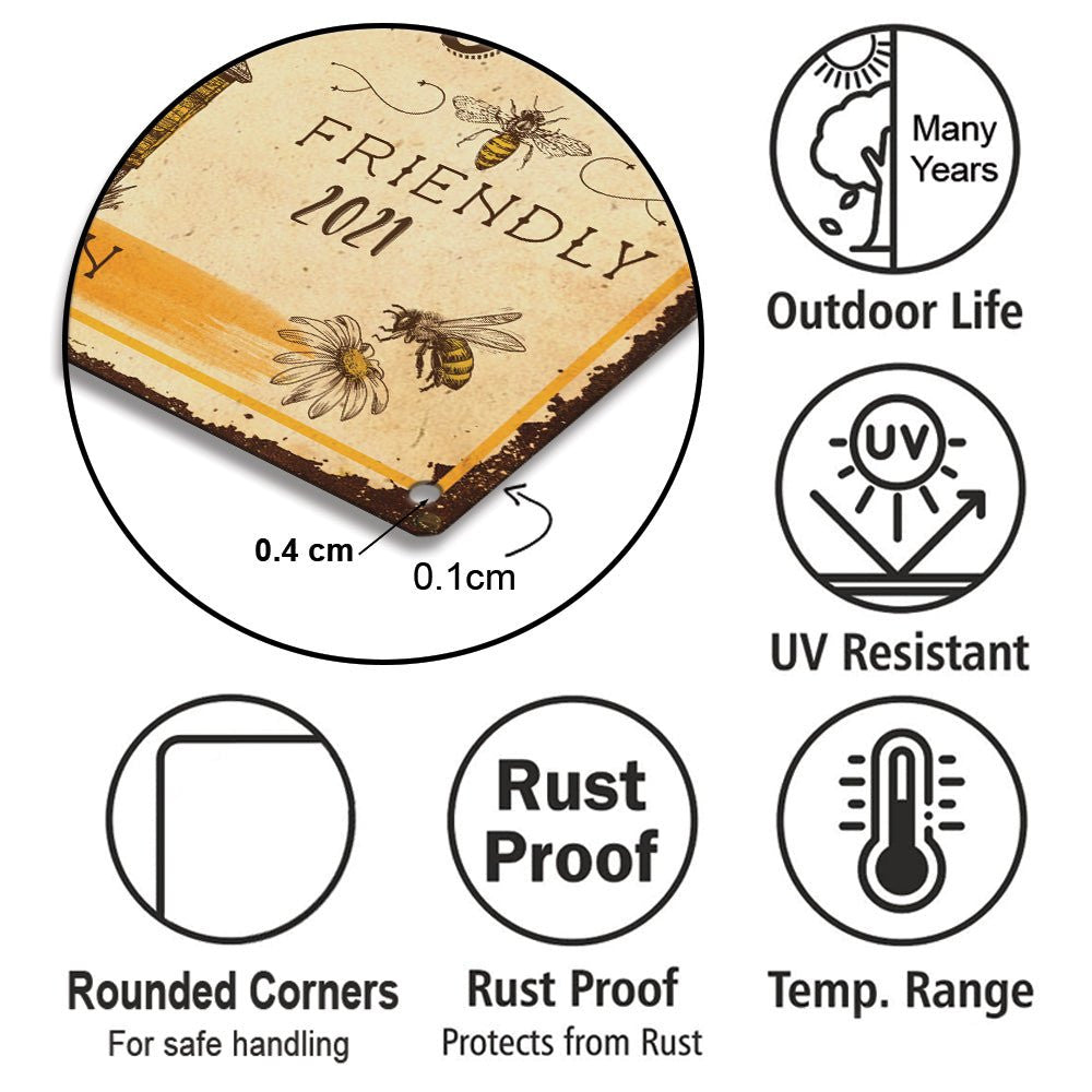 Personalized Bee Garden Classic Metal Signwdwq eqw easdasd Personalized Bee Garden Classic Metal Signewq wqe wqeaadk.