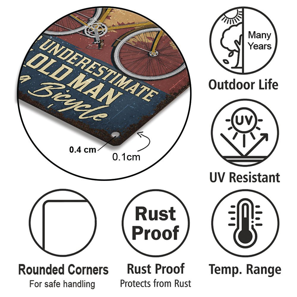 Personalized Bicycle Garage Never Underestimate An Old Man With A Bicycle Metal Signwdwq eqw easdasd Personalized Bicycle Garage Never Underestimate An Old Man With A Bicycle Metal Signewq wqe wqeaadk.