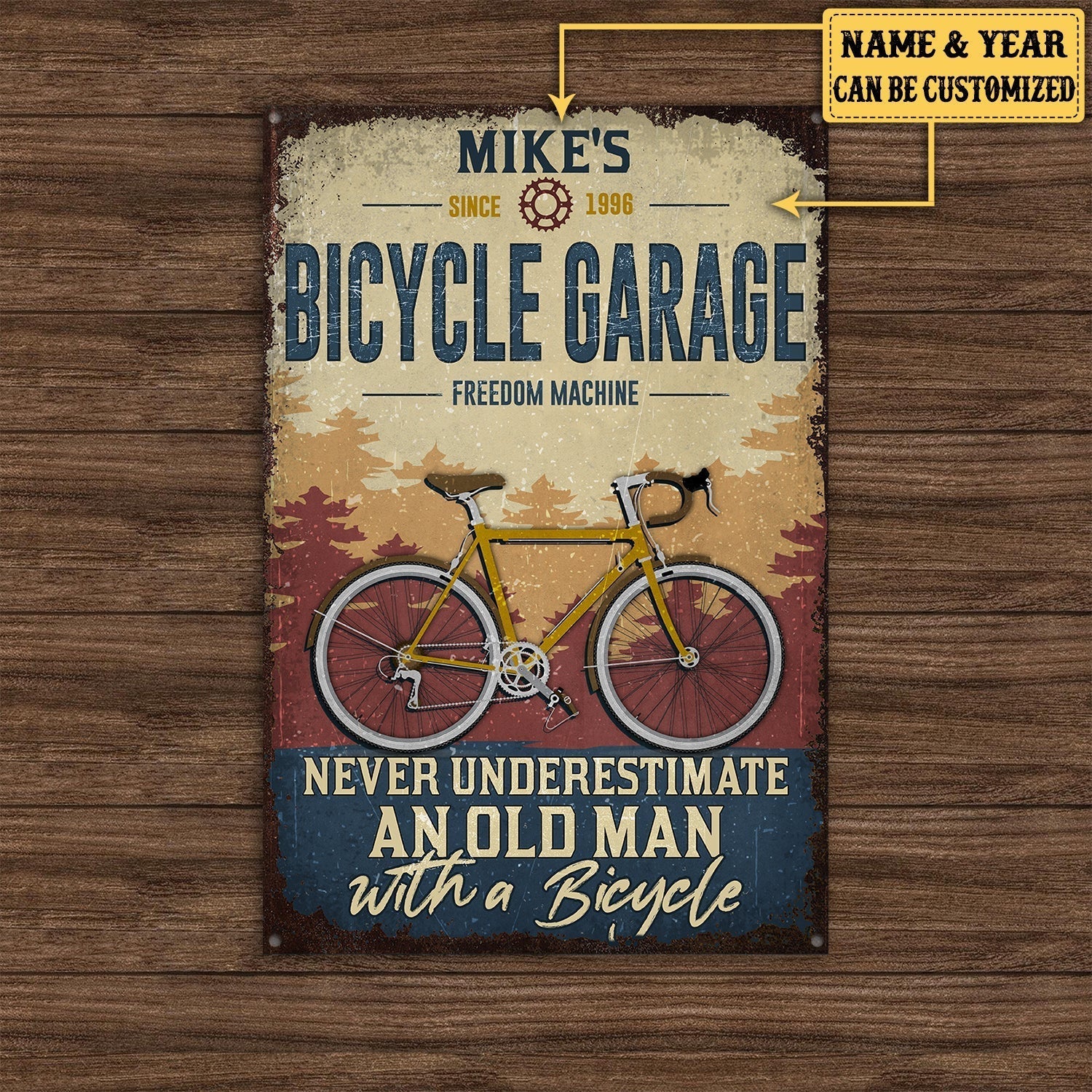 Personalized Bicycle Garage Never Underestimate An Old Man With A Bicycle Metal Signwdwq eqw easdasd Personalized Bicycle Garage Never Underestimate An Old Man With A Bicycle Metal Signewq wqe wqeaadk.