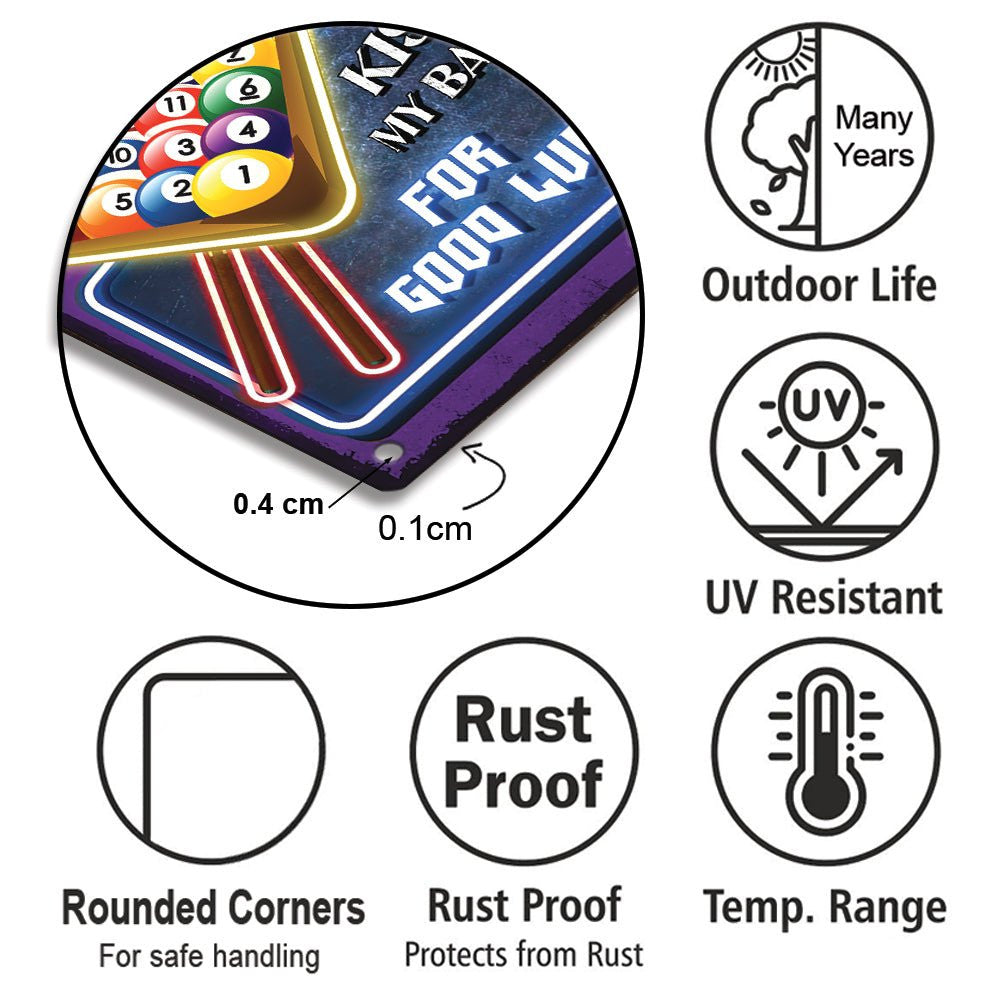 Personalized Billiard Club Kiss My Balls For Good Luck  Metal Signwdwq eqw easdasd Personalized Billiard Club Kiss My Balls For Good Luck  Metal Signewq wqe wqeaadk.