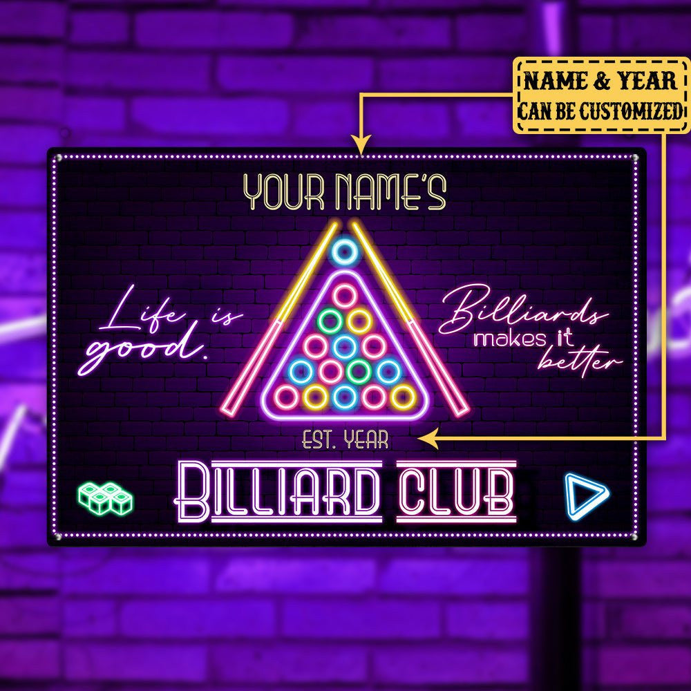Personalized Billiard Club Life Is Good Billiard Makes It Better Metal Signwdwq eqw easdasd Personalized Billiard Club Life Is Good Billiard Makes It Better Metal Signewq wqe wqeaadk.