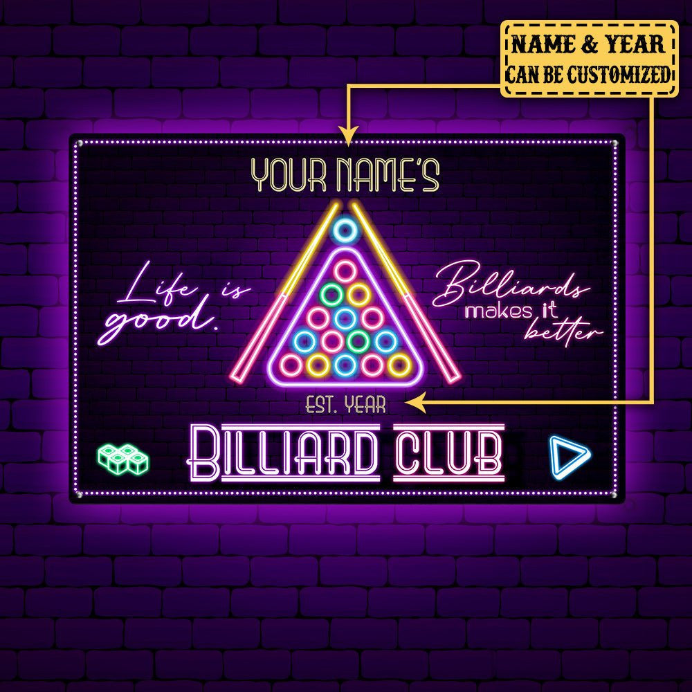 Personalized Billiard Club Life Is Good Billiard Makes It Better Metal Signwdwq eqw easdasd Personalized Billiard Club Life Is Good Billiard Makes It Better Metal Signewq wqe wqeaadk.