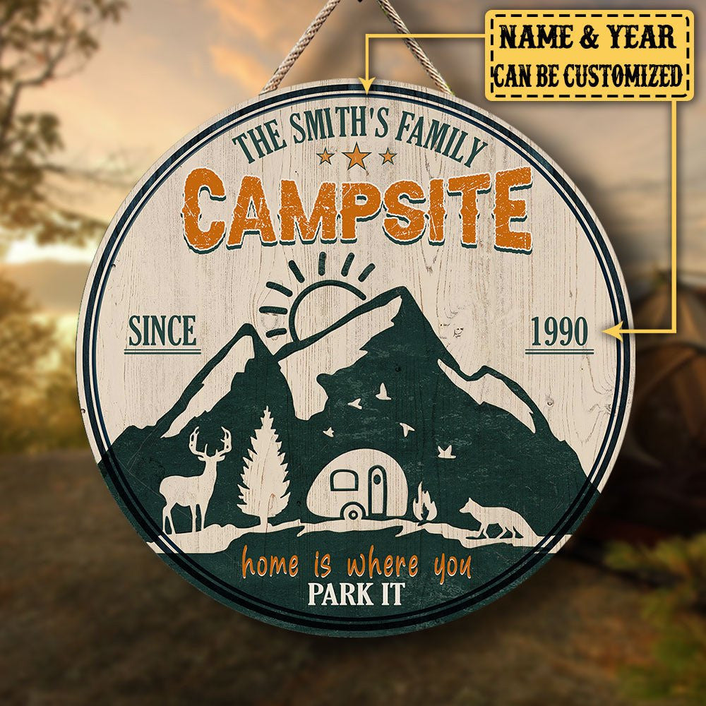 Personalized Campsite Home Is Where You Park It Wood Circle Signwdwq eqw easdasd Personalized Campsite Home Is Where You Park It Wood Circle Signewq wqe wqeaadk.