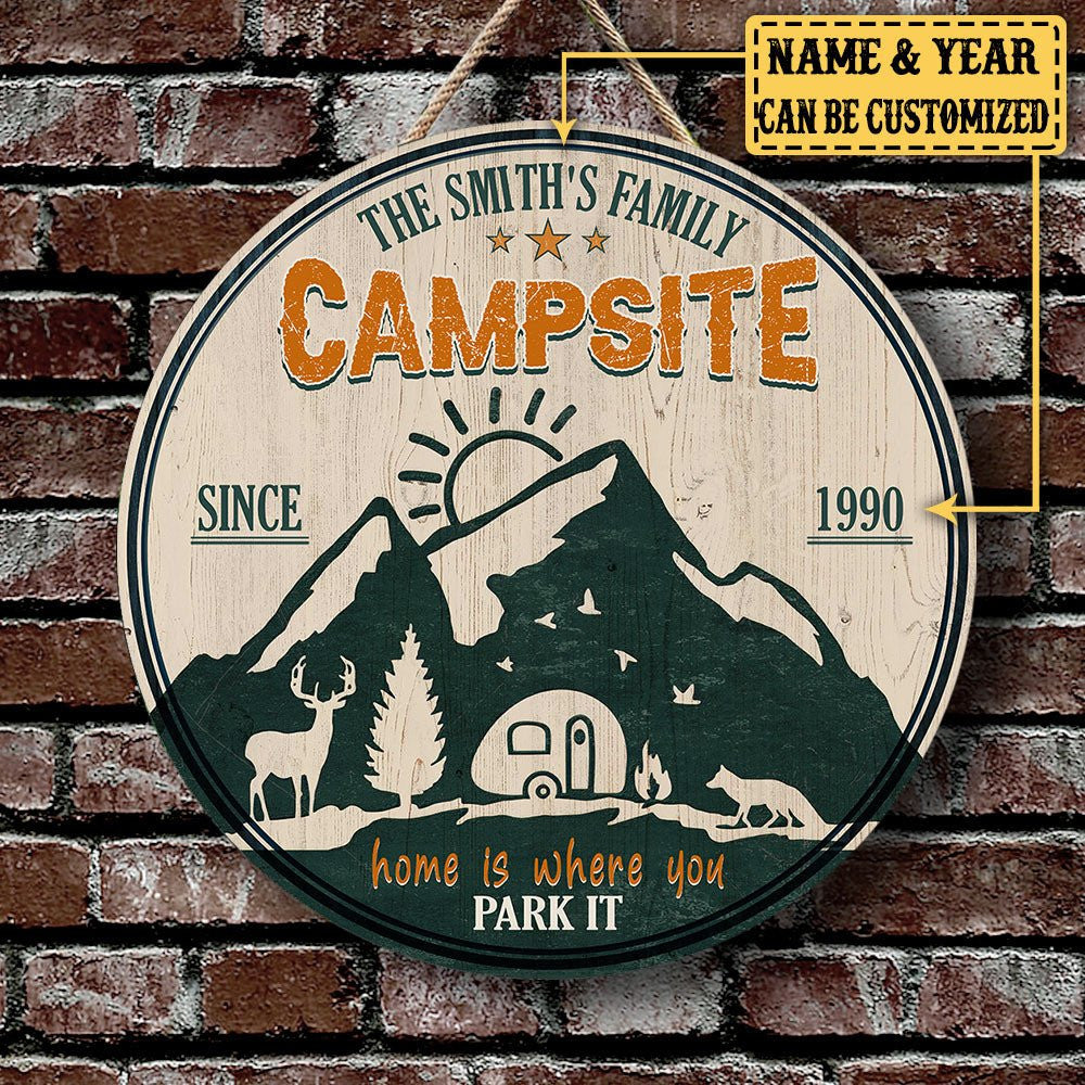 Personalized Campsite Home Is Where You Park It Wood Circle Signwdwq eqw easdasd Personalized Campsite Home Is Where You Park It Wood Circle Signewq wqe wqeaadk.