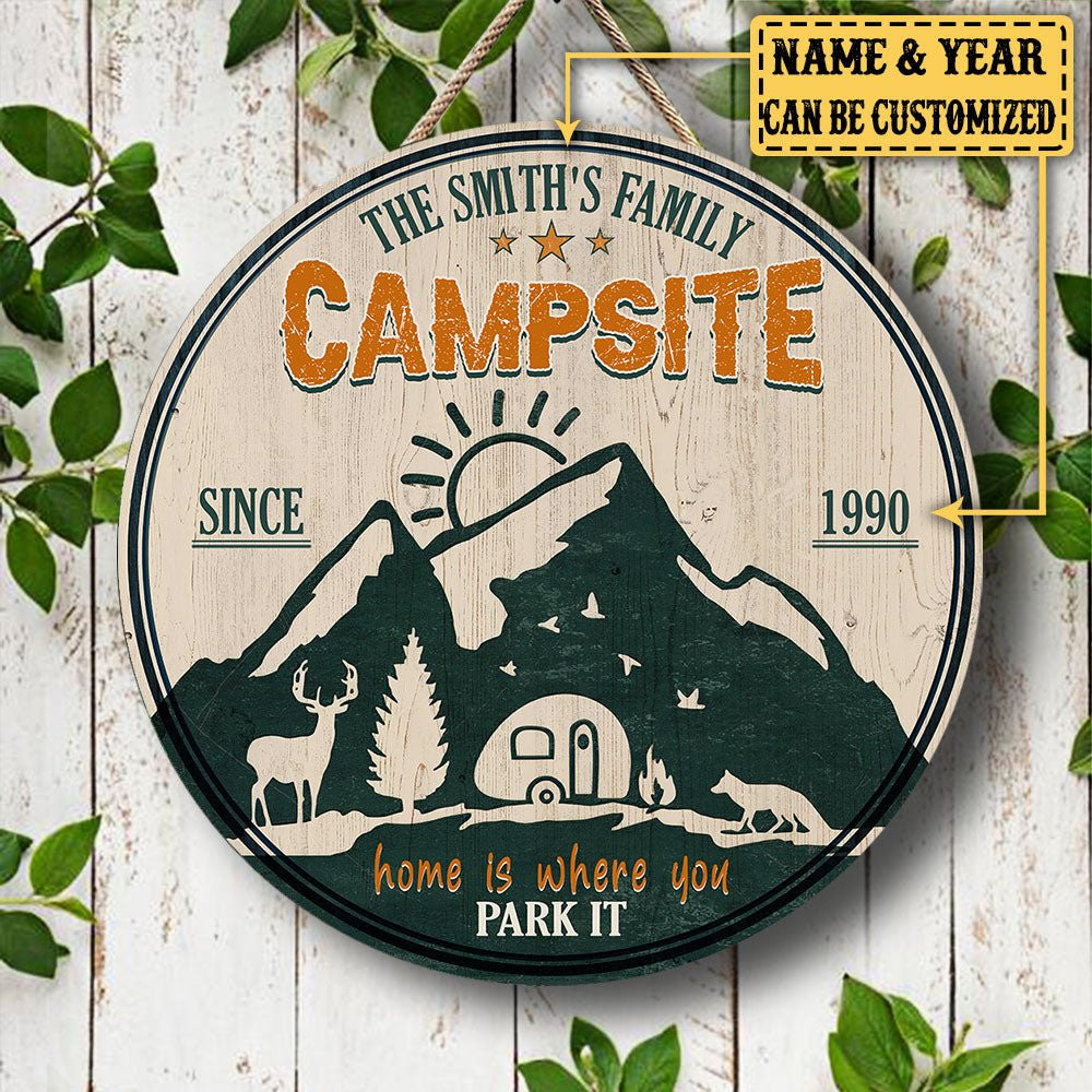 Personalized Campsite Home Is Where You Park It Wood Circle Signwdwq eqw easdasd Personalized Campsite Home Is Where You Park It Wood Circle Signewq wqe wqeaadk.