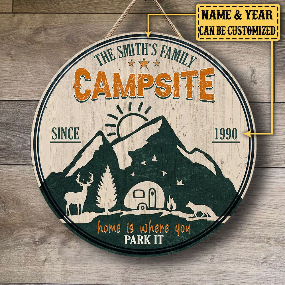 Personalized Campsite Home Is Where You Park It Wood Circle Signwdwq eqw easdasd Personalized Campsite Home Is Where You Park It Wood Circle Signewq wqe wqeaadk.