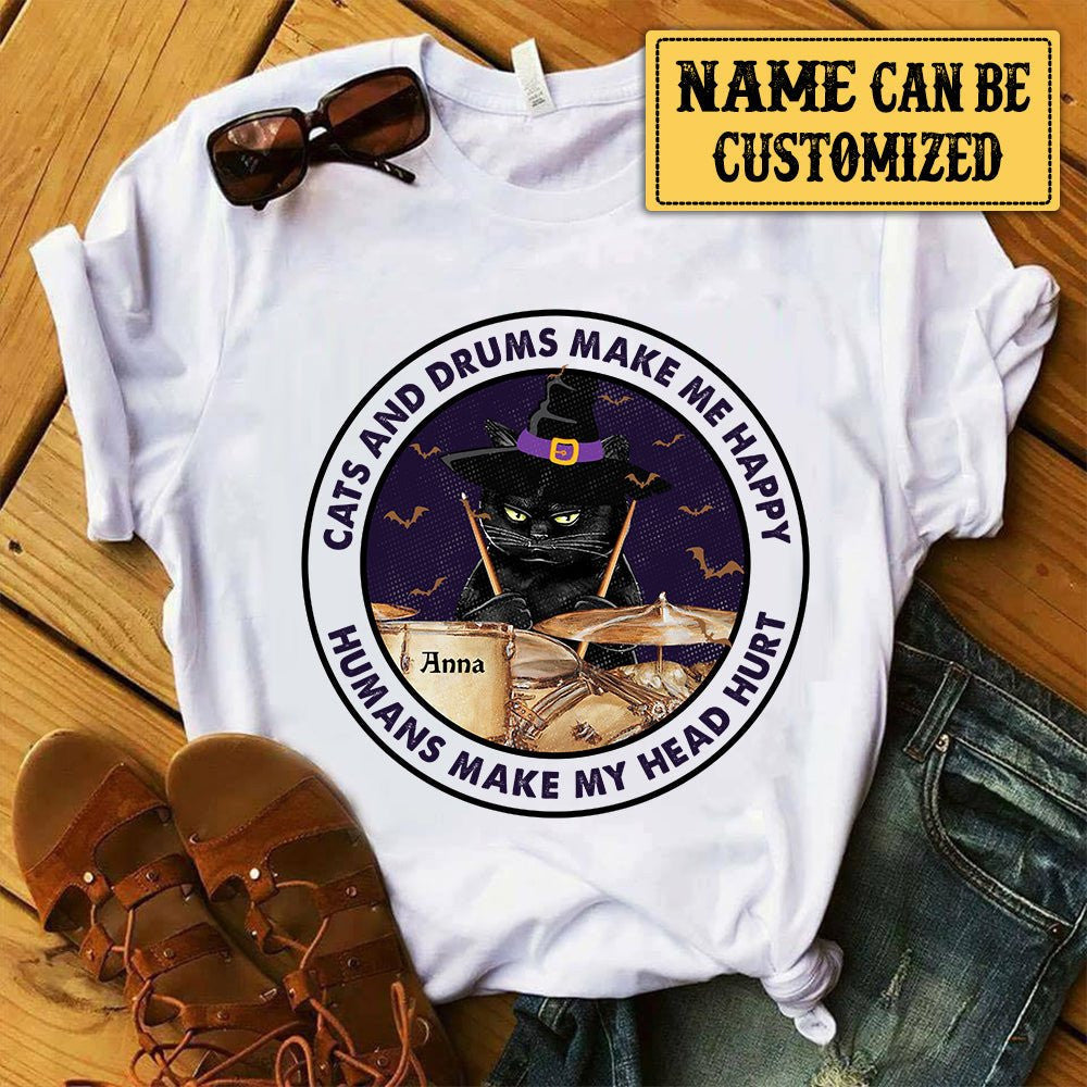 Personalized Cats And Drums Make Me Happy Shirtwdwq eqw easdasd Personalized Cats And Drums Make Me Happy Shirtewq wqe wqeaadk.