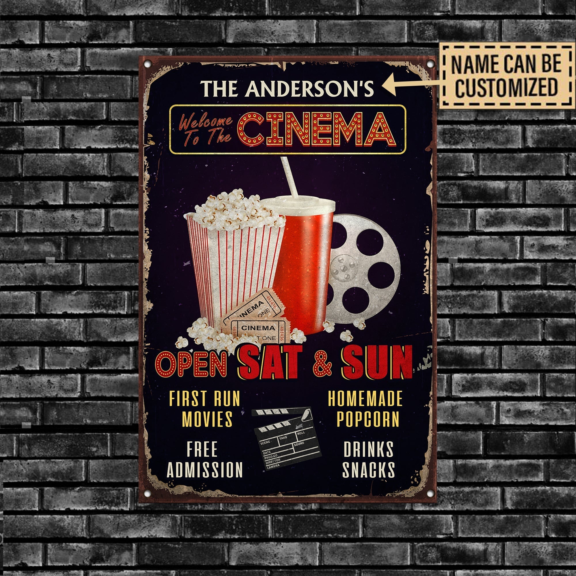 Personalized Cinema Metal Signwdwq eqw easdasd Personalized Cinema Metal Signewq wqe wqeaadk.