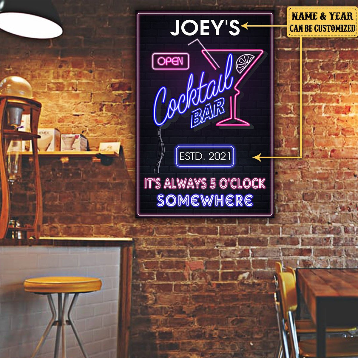 Personalized Cocktail Bar It's Always O'clock Somewhere Metal Signwdwq eqw easdasd Personalized Cocktail Bar It's Always O'clock Somewhere Metal Signewq wqe wqeaadk.