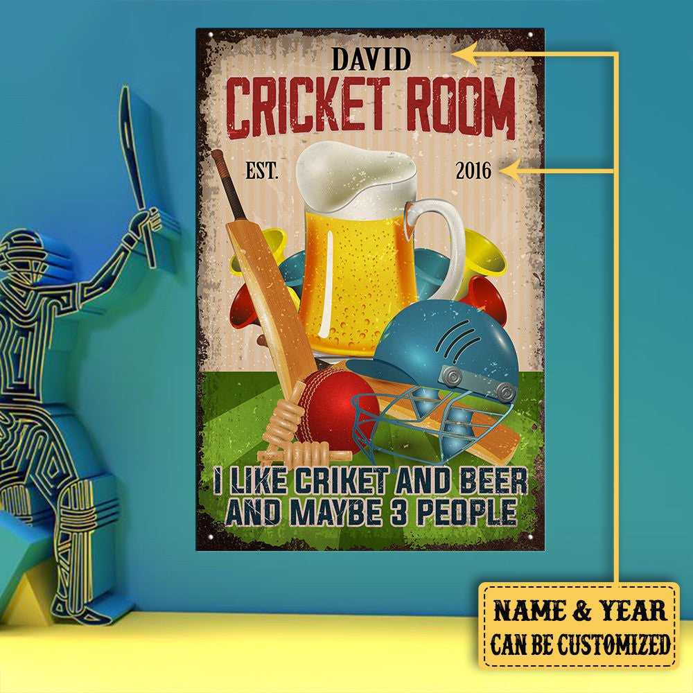 Personalized Cricket Room I Like Cricket And Beer And Maybe 3 People Metal Signwdwq eqw easdasd Personalized Cricket Room I Like Cricket And Beer And Maybe 3 People Metal Signewq wqe wqeaadk.