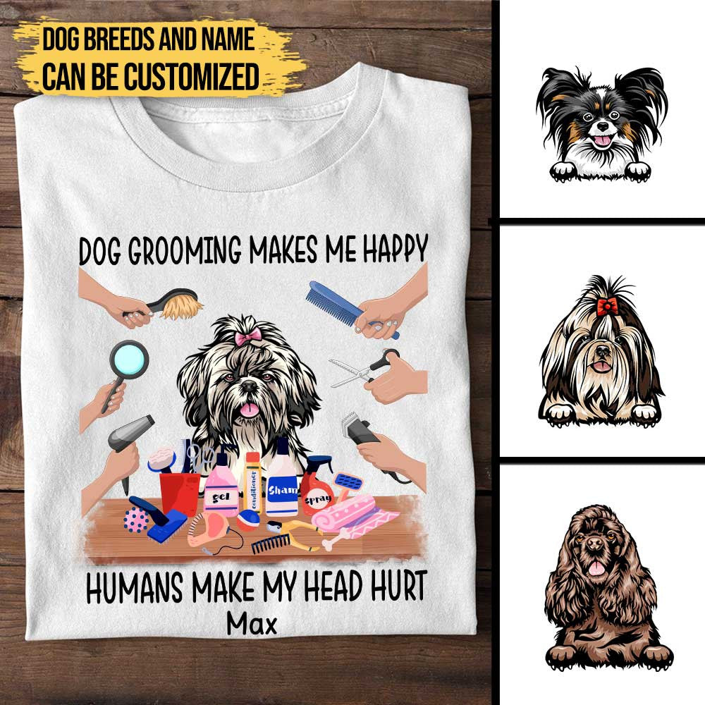 Personalized Dog Grooming Makes Me Happy Shirtwdwq eqw easdasd Personalized Dog Grooming Makes Me Happy Shirtewq wqe wqeaadk.