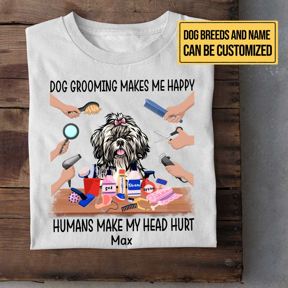 Personalized Dog Grooming Makes Me Happy Shirtwdwq eqw easdasd Personalized Dog Grooming Makes Me Happy Shirtewq wqe wqeaadk.