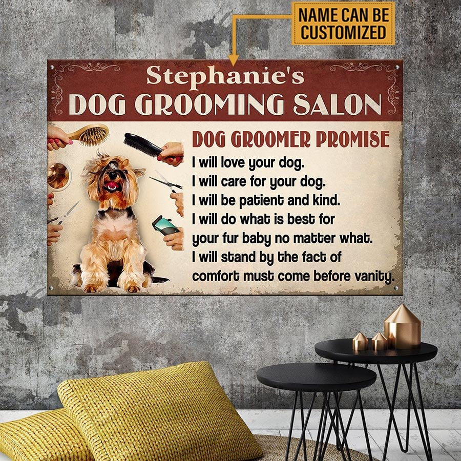 Personalized Dog Grooming Salon Dog Groomer Promise Metal Signwdwq eqw easdasd Personalized Dog Grooming Salon Dog Groomer Promise Metal Signewq wqe wqeaadk.