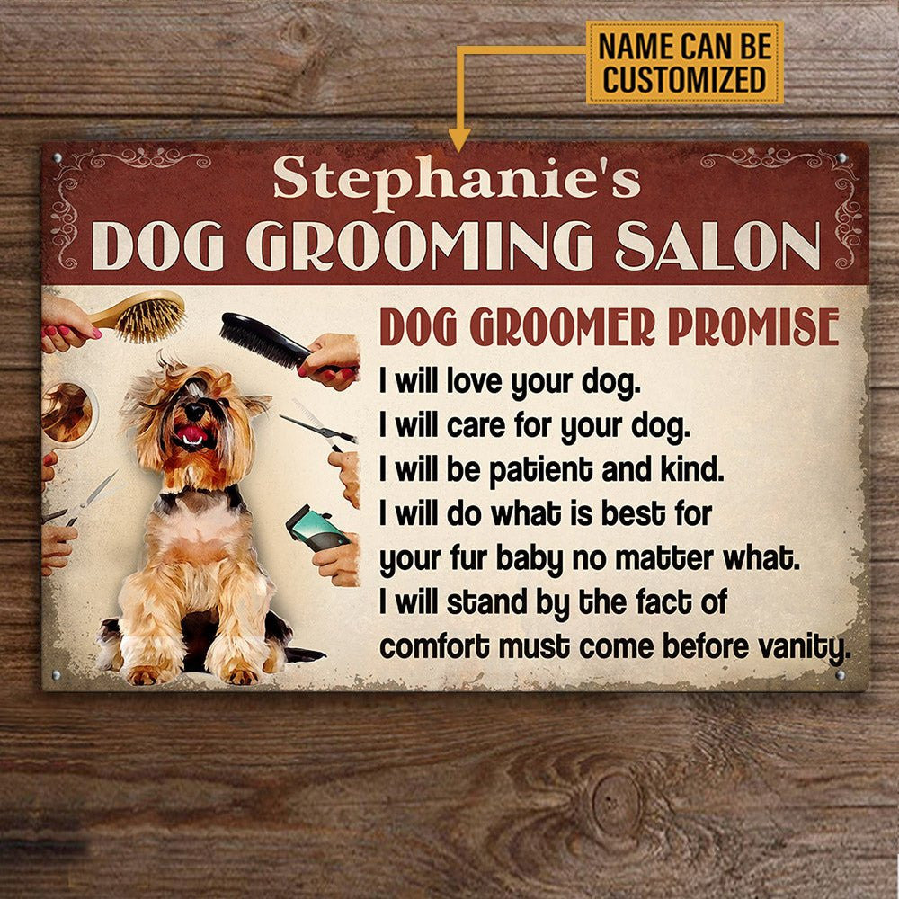 Personalized Dog Grooming Salon Dog Groomer Promise Metal Signwdwq eqw easdasd Personalized Dog Grooming Salon Dog Groomer Promise Metal Signewq wqe wqeaadk.