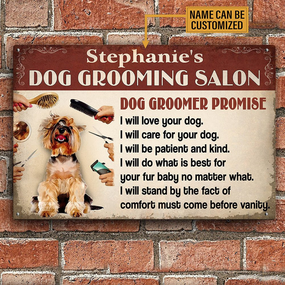 Personalized Dog Grooming Salon Dog Groomer Promise Metal Signwdwq eqw easdasd Personalized Dog Grooming Salon Dog Groomer Promise Metal Signewq wqe wqeaadk.