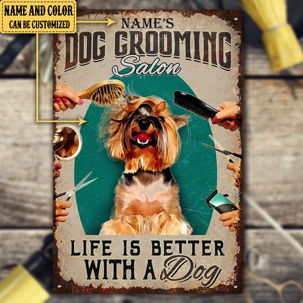 Personalized Dog Grooming Salon Life Is Better With A Dog Metal Signwdwq eqw easdasd Personalized Dog Grooming Salon Life Is Better With A Dog Metal Signewq wqe wqeaadk.