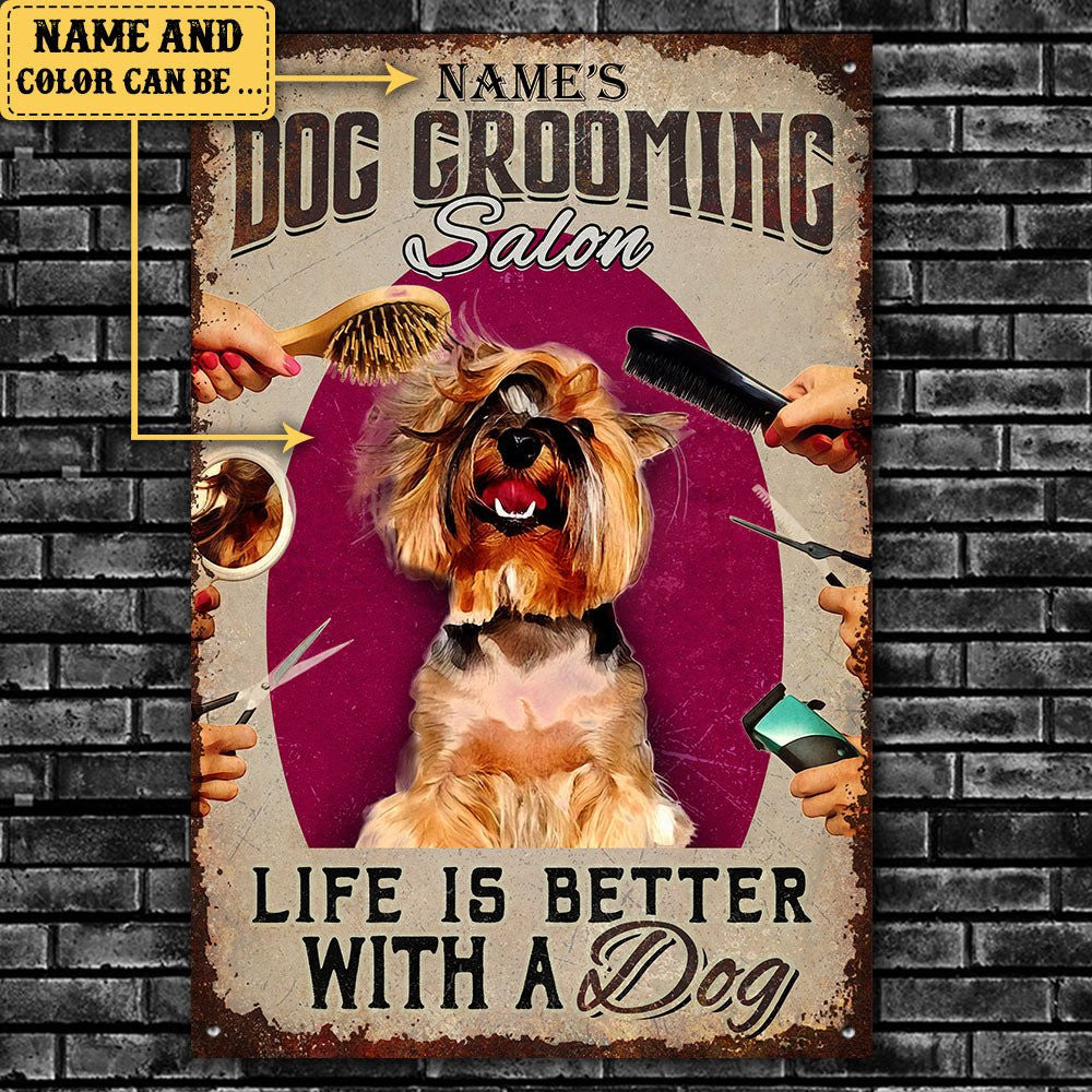 Personalized Dog Grooming Salon Life Is Better With A Dog Metal Signwdwq eqw easdasd Personalized Dog Grooming Salon Life Is Better With A Dog Metal Signewq wqe wqeaadk.