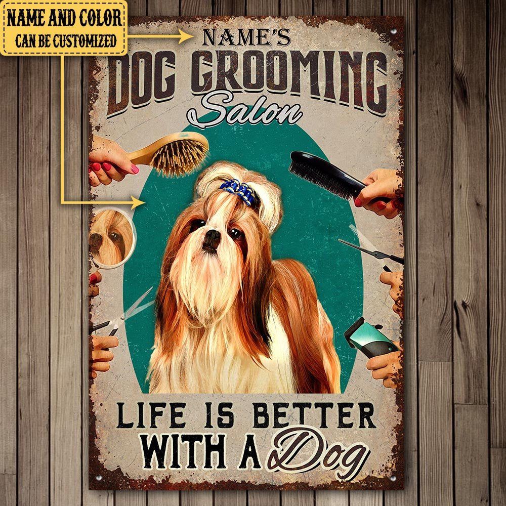 Personalized Dog Grooming Salon Life Is Better With A Dog Metal Signwdwq eqw easdasd Personalized Dog Grooming Salon Life Is Better With A Dog Metal Signewq wqe wqeaadk.