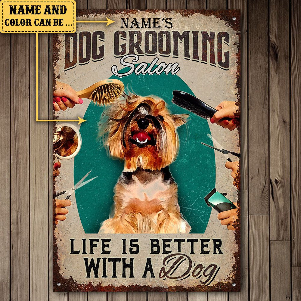 Personalized Dog Grooming Salon Life Is Better With A Dog Metal Signwdwq eqw easdasd Personalized Dog Grooming Salon Life Is Better With A Dog Metal Signewq wqe wqeaadk.