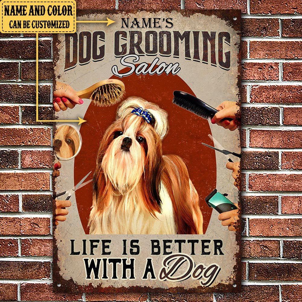 Personalized Dog Grooming Salon Life Is Better With A Dog Metal Signwdwq eqw easdasd Personalized Dog Grooming Salon Life Is Better With A Dog Metal Signewq wqe wqeaadk.