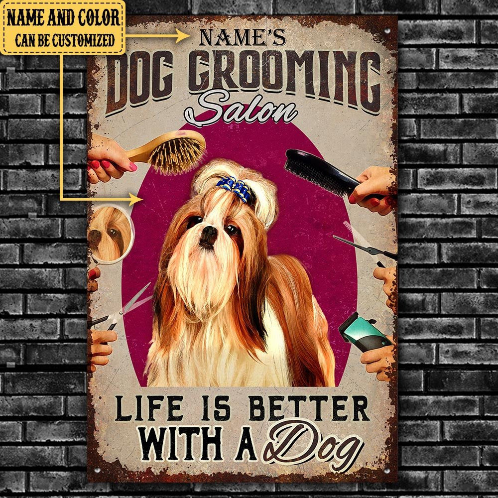 Personalized Dog Grooming Salon Life Is Better With A Dog Metal Signwdwq eqw easdasd Personalized Dog Grooming Salon Life Is Better With A Dog Metal Signewq wqe wqeaadk.