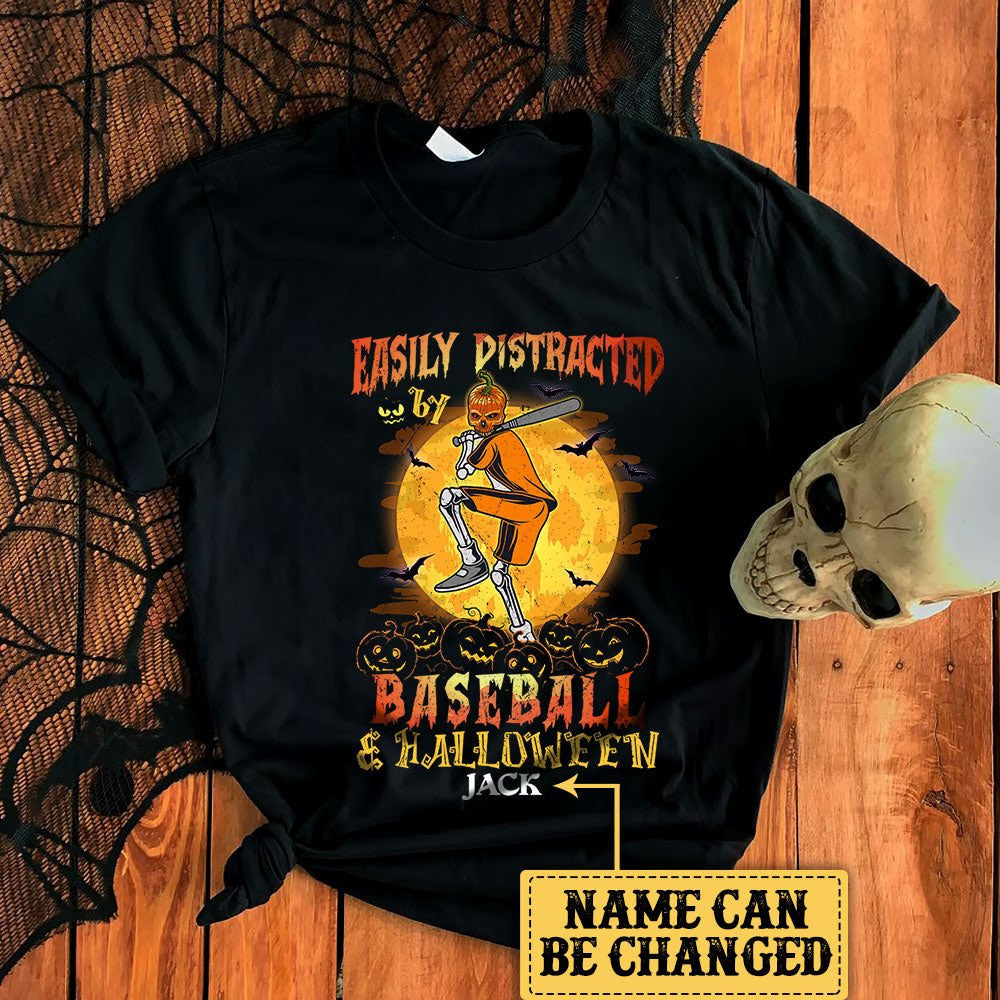 Personalized Easily Distracted By Baseball And Halloween Shirtwdwq eqw easdasd Personalized Easily Distracted By Baseball And Halloween Shirtewq wqe wqeaadk.