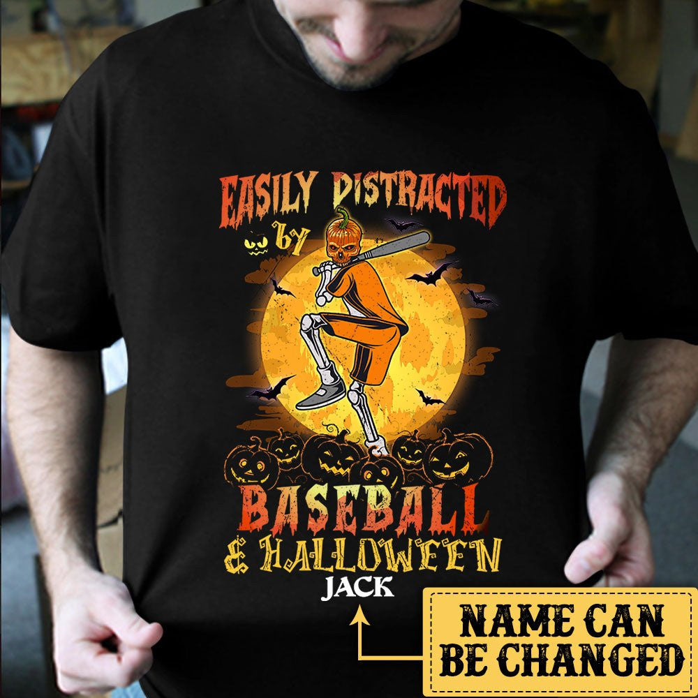 Personalized Easily Distracted By Baseball And Halloween Shirtwdwq eqw easdasd Personalized Easily Distracted By Baseball And Halloween Shirtewq wqe wqeaadk.