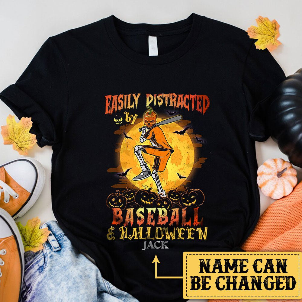 Personalized Easily Distracted By Baseball And Halloween Shirtwdwq eqw easdasd Personalized Easily Distracted By Baseball And Halloween Shirtewq wqe wqeaadk.