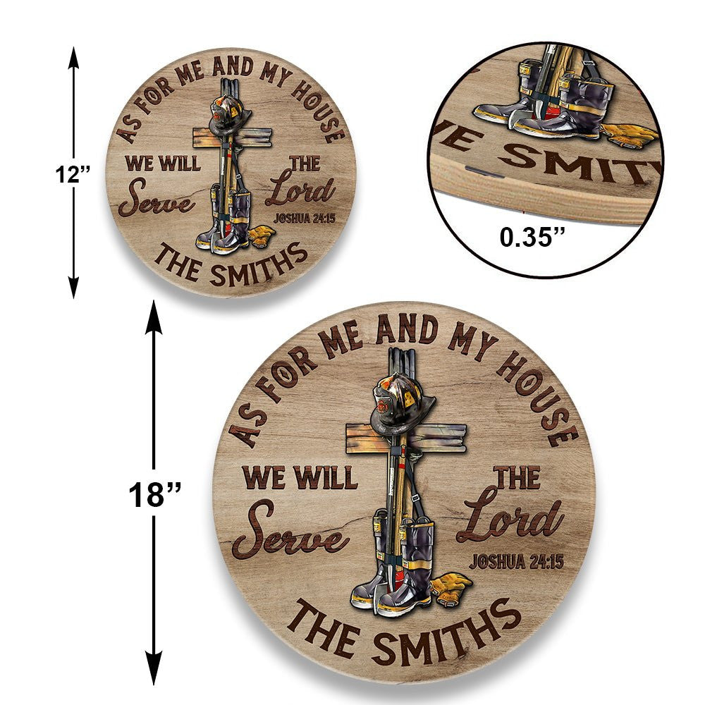 Personalized Firefighter House Wood Round Signwdwq eqw easdasd Personalized Firefighter House Wood Round Signewq wqe wqeaadk.