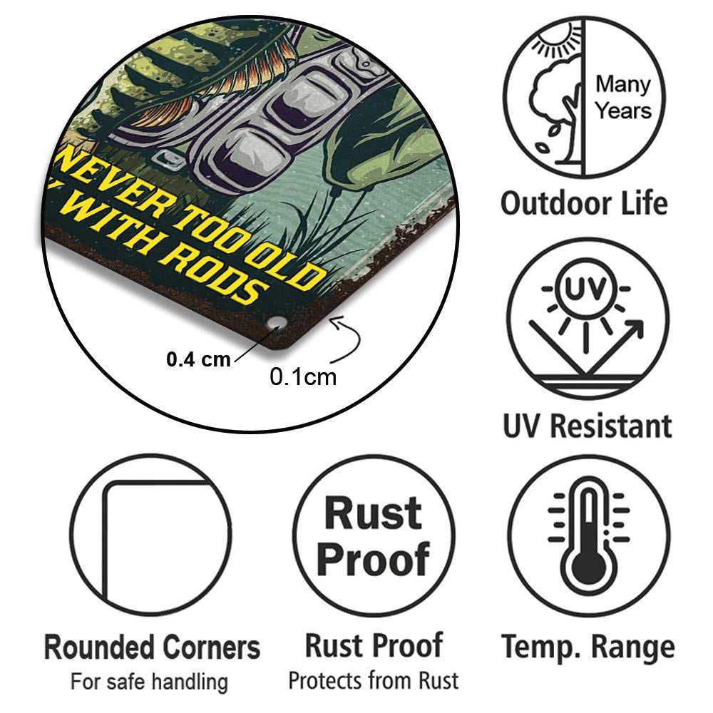 Personalized Fishing Club You're Never Too Old To Play With Rods Metal Signwdwq eqw easdasd Personalized Fishing Club You're Never Too Old To Play With Rods Metal Signewq wqe wqeaadk.