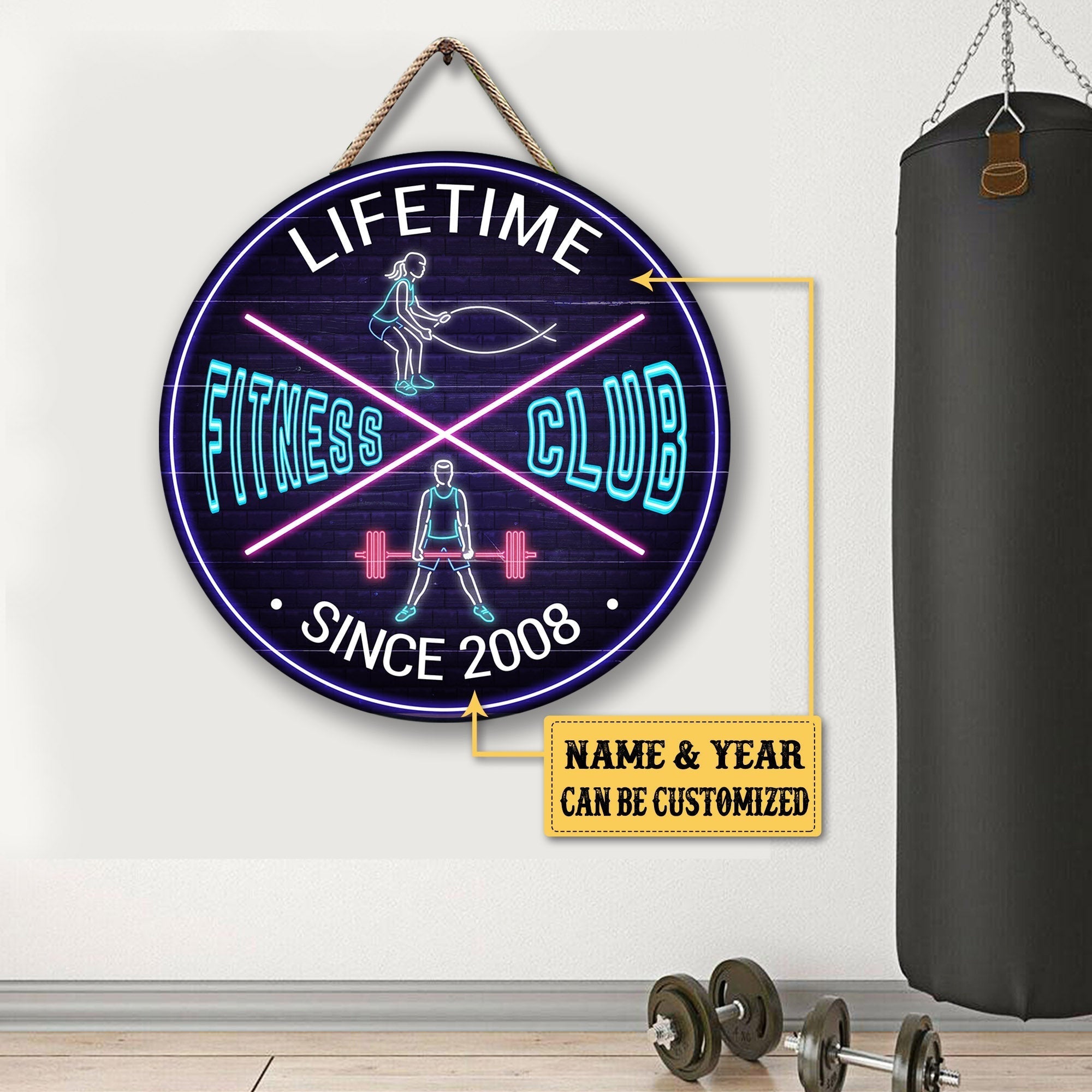 Personalized Fitness Club Pallet Wood Circle Signwdwq eqw easdasd Personalized Fitness Club Pallet Wood Circle Signewq wqe wqeaadk.