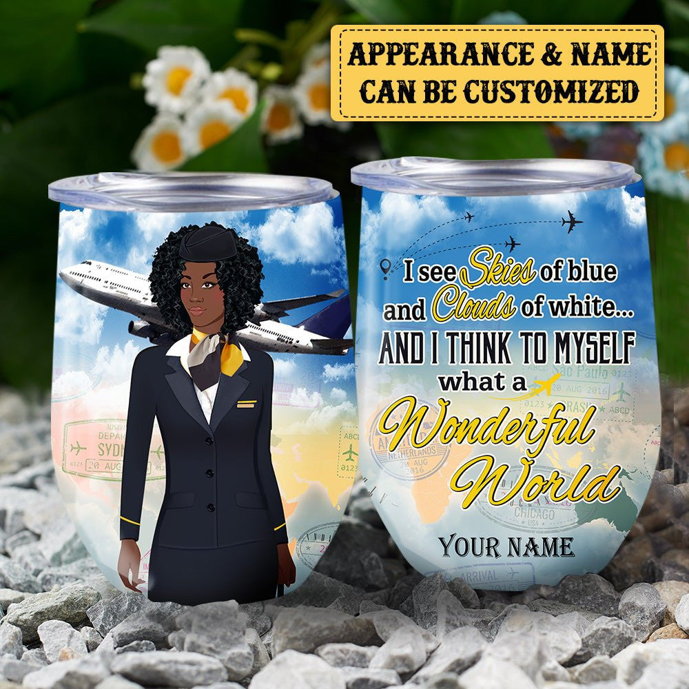 Personalized Flight Attendant And I Think To My Self What A Wonderful World Wine Tumblerwdwq eqw easdasd Personalized Flight Attendant And I Think To My Self What A Wonderful World Wine Tumblerewq wqe wqeaadk.