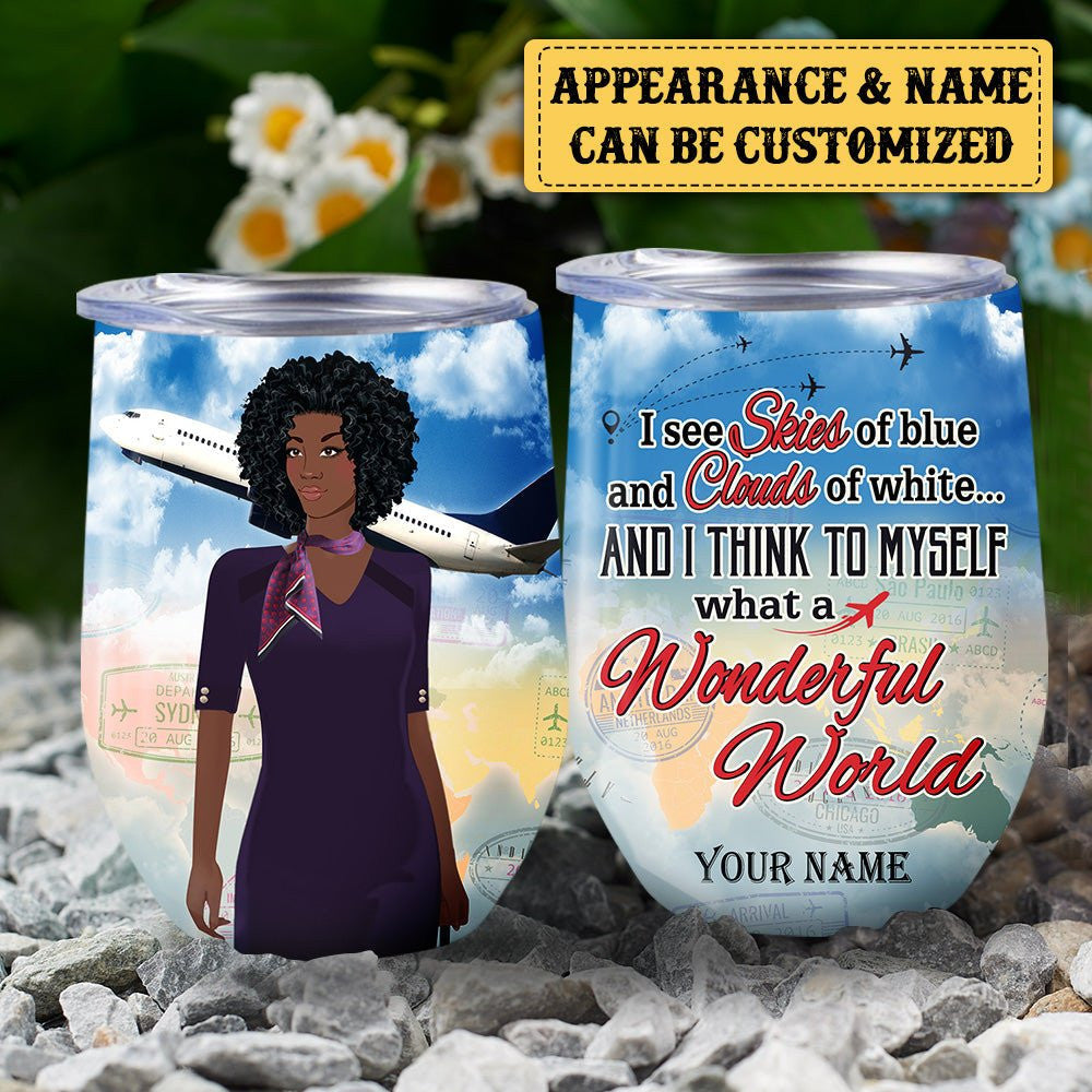 Personalized Flight Attendant And I Think To My Self What A Wonderful World Wine Tumblerwdwq eqw easdasd Personalized Flight Attendant And I Think To My Self What A Wonderful World Wine Tumblerewq wqe wqeaadk.