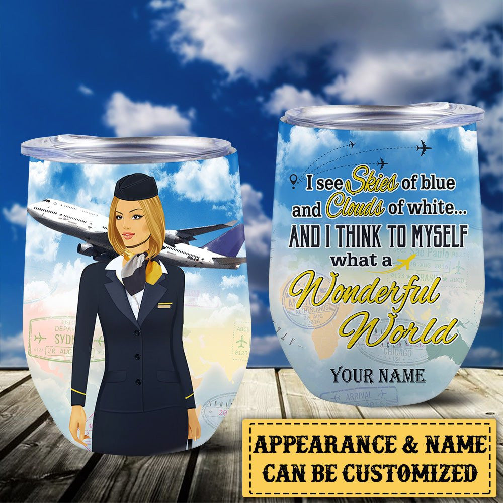 Personalized Flight Attendant And I Think To My Self What A Wonderful World Wine Tumblerwdwq eqw easdasd Personalized Flight Attendant And I Think To My Self What A Wonderful World Wine Tumblerewq wqe wqeaadk.