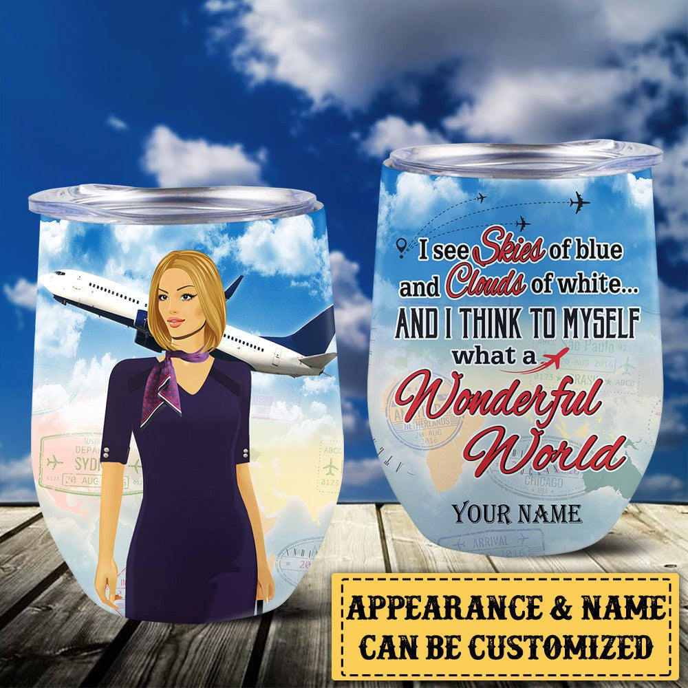 Personalized Flight Attendant And I Think To My Self What A Wonderful World Wine Tumblerwdwq eqw easdasd Personalized Flight Attendant And I Think To My Self What A Wonderful World Wine Tumblerewq wqe wqeaadk.